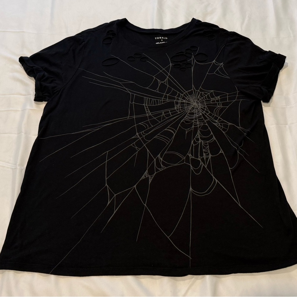 Torrid Black Relaxed Fit T-Shirt